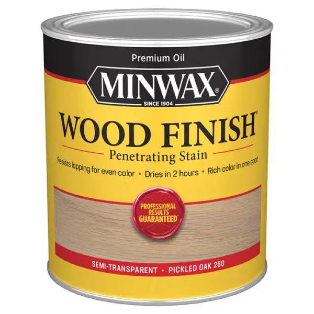 1 Qt Minwax 70042 Pickled Oak Wood Finish Oil-Based Wood Stain ...